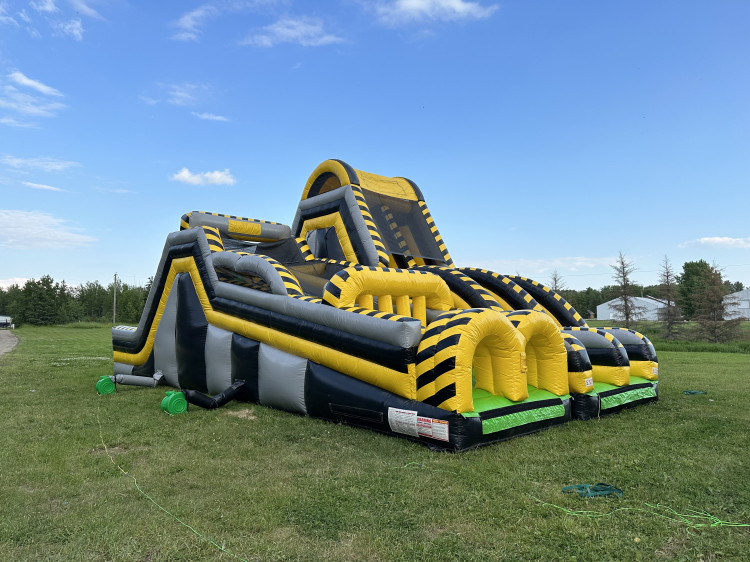 #87 120' Atomic Rush obstacle course with 24’ Slide