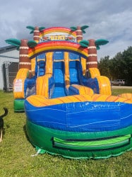 92 1 1772912022 #092 20' Tiki Double Lane Slide (Waterslide)